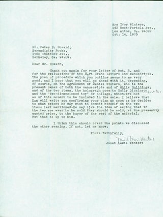 Item #267058 Typed letter signed (1page); typed letter signed (2 pages); holograph letter signed...