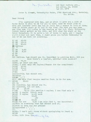 Typed letter signed (1page); typed letter signed (2 pages); holograph letter signed (1 sheet folded)