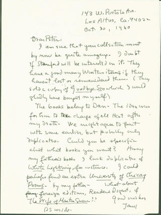Typed letter signed (1page); typed letter signed (2 pages); holograph letter signed (1 sheet folded)