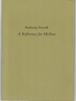 Item #267151 Reference for Mellors. Anthony Powell