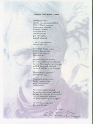 Item #267172 Apoptosis, Or Brautigan's Brains. J. J. Phillips, Jane