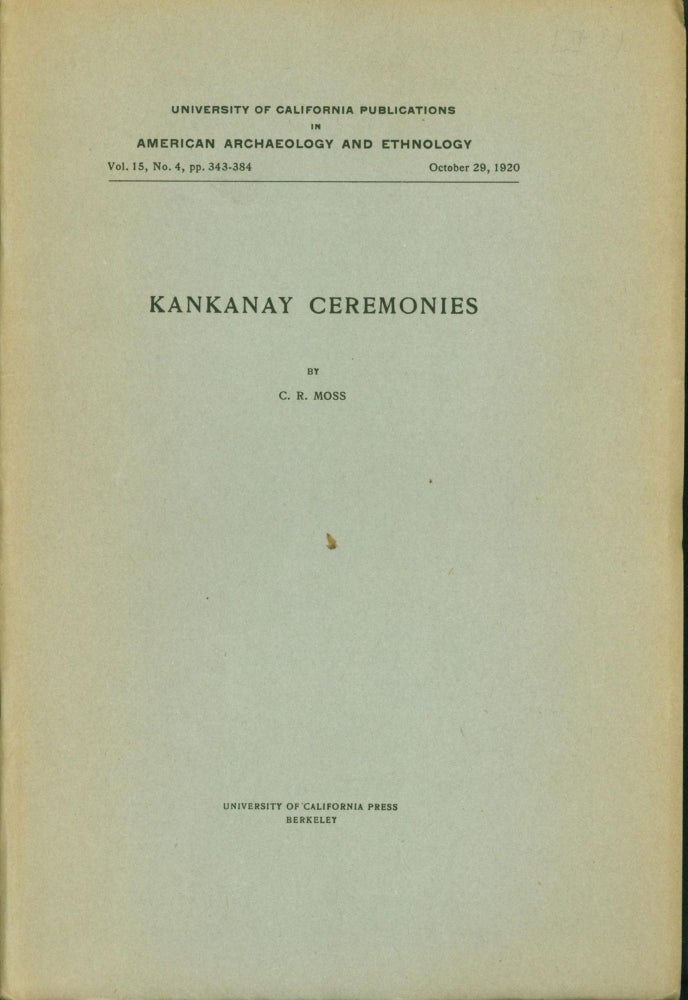 Item #267406 Kankanay Ceremonies. C. R. Moss.