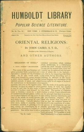 Item #267428 Oriental Religions. John Caird, and other authors