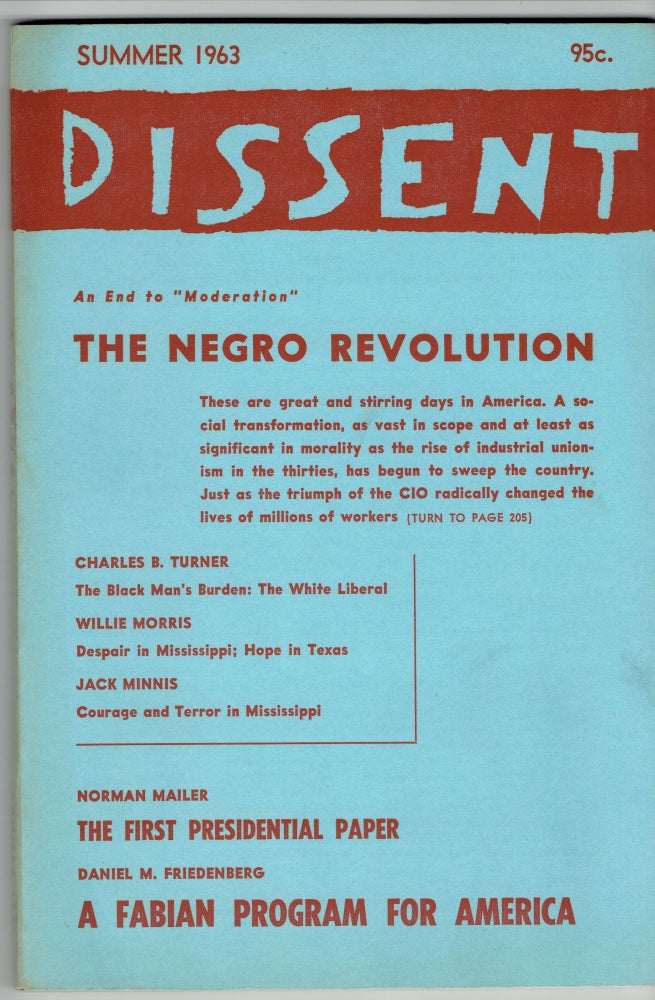 Item #267648 Dissent (Volume X, Number 3. Summer 1963). Irving Howe.