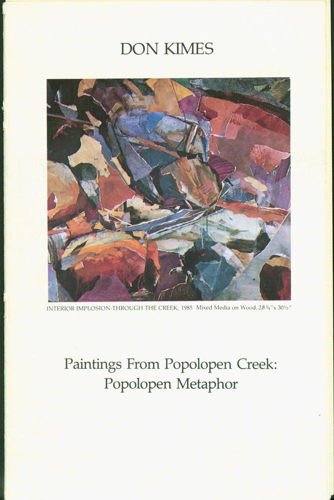 Item #267813 Don Kimes: Paintings From Popolopen Creek' Popolopen Metaphor. Don Kimes, Hearne Pardee.