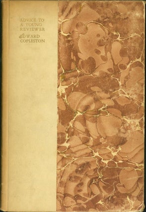 Item #267937 Advice to a Young Reviewer With a Specimen Of The Art. Edward Copleston