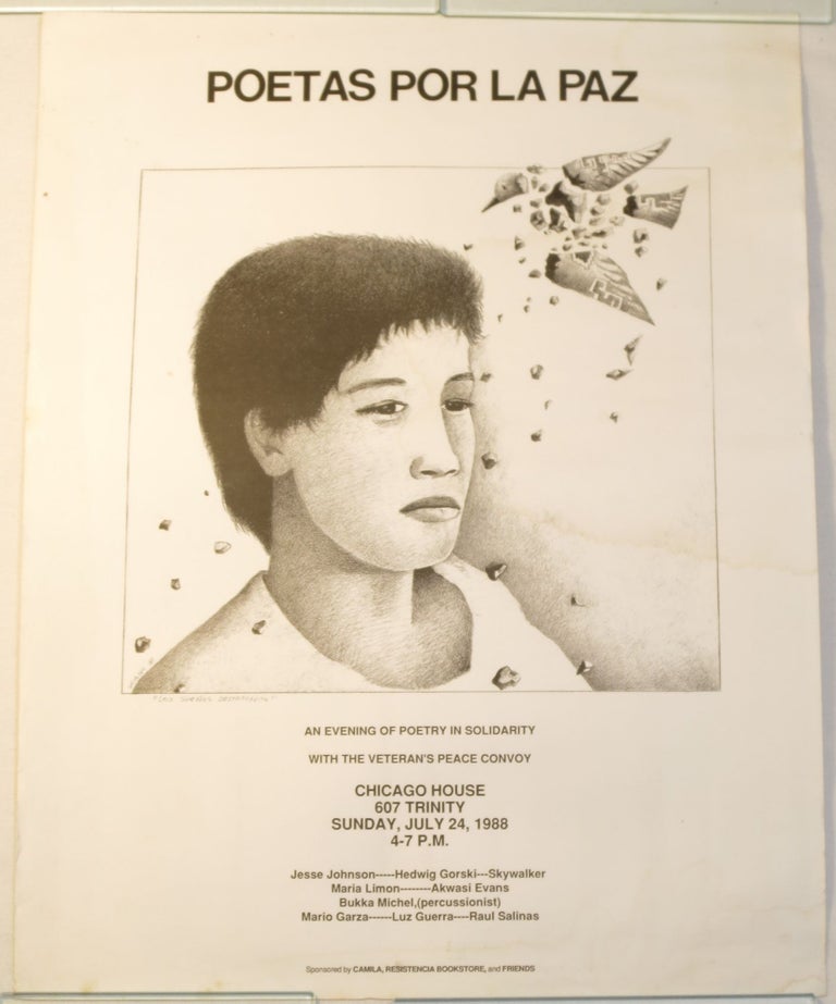 Item #267964 Poetas por la Paz (Shattered Dreams) (poster). Resistencia Bookstore Camila, and Friends.