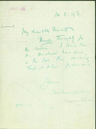 Item #268222 holograph letter. Boardman Robinson