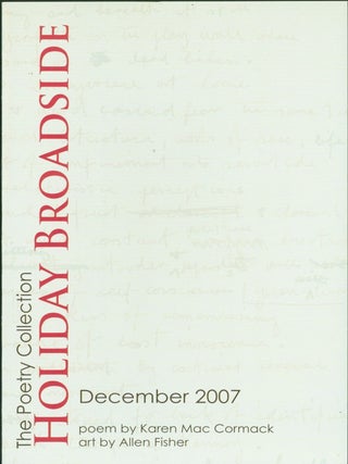 Item #268334 every once in a while (broadside). Karen Mac Cormack