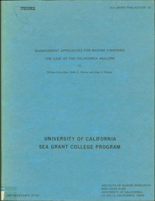 Item #268433 Management Approaches for Marine Fisheries: The Case of the California Abelone....