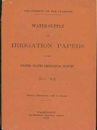 Item #268439 Sewage Irrigation: Part II. George W. Rafter
