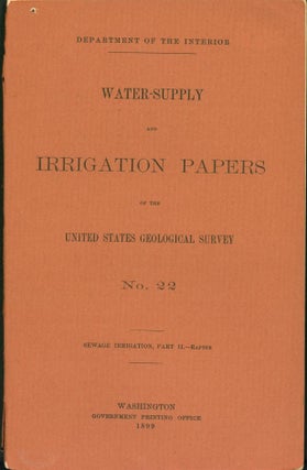 Item #268439 Sewage Irrigation: Part II. George W. Rafter