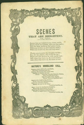 Item #268450 Scenes That Are Brightest. From Maritana. with, Nature's Woodland Call (broadside...