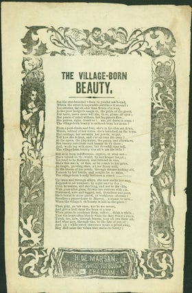Item #268452 The Village-Born Beauty (broadside songsheet