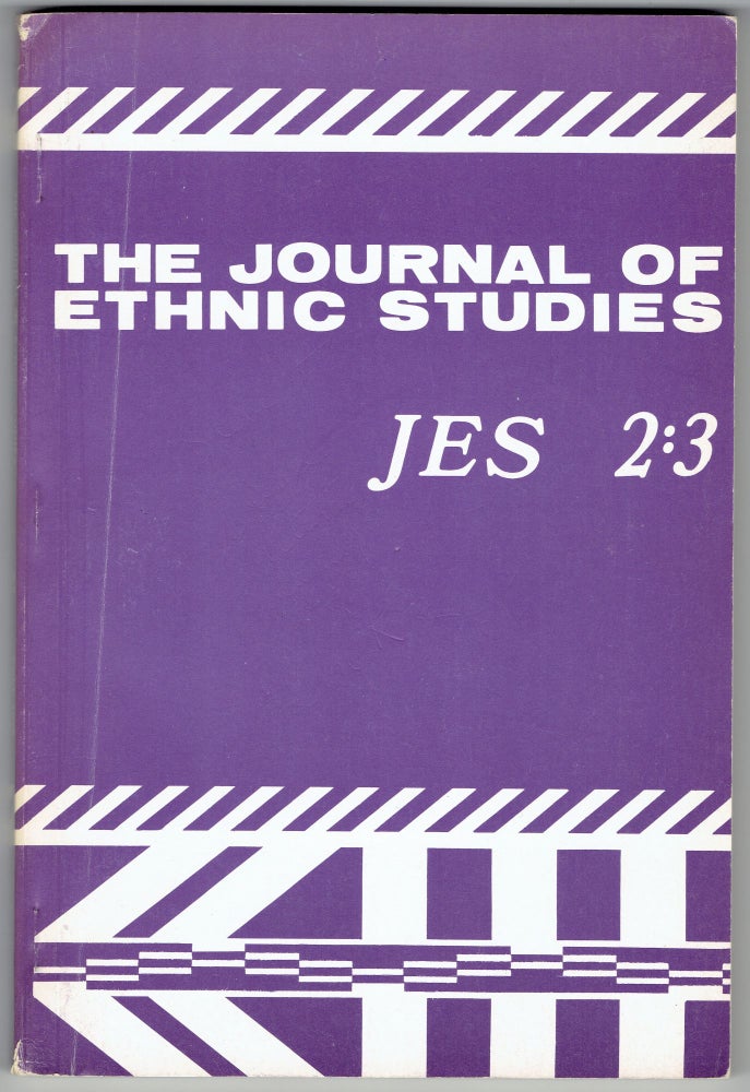 Item #268847 The Journal of Ethnic Studies, Volume 2, Number 3. Jeffrey D. Wilner, Jesse Hiraoka.