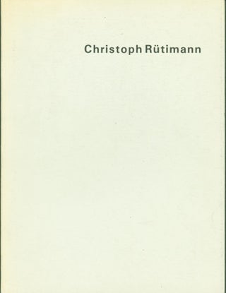 Item #269108 Die Grosse Linie (Shedhalle 46,69 m). Christoph. Christoph Schenker Rutimann, essay