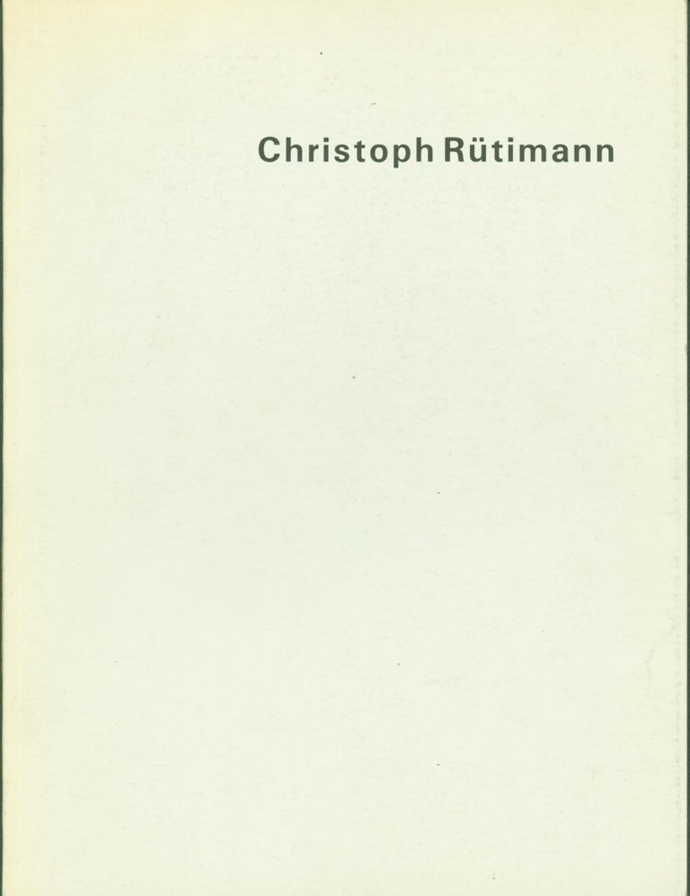 Item #269108 Die Grosse Linie (Shedhalle 46,69 m). Christoph. Christoph Schenker Rutimann, essay.