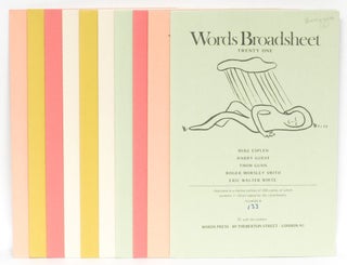 Item #269462 Words Broadsheet, No. Twenty-One to Thirty (10 issues