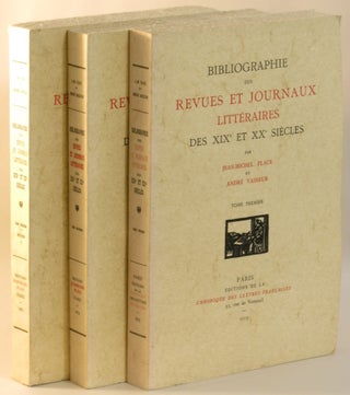 Item #270619 Bibliographie des Revues et Journaux Litteraires des XIX et XX Siecles. Tome...