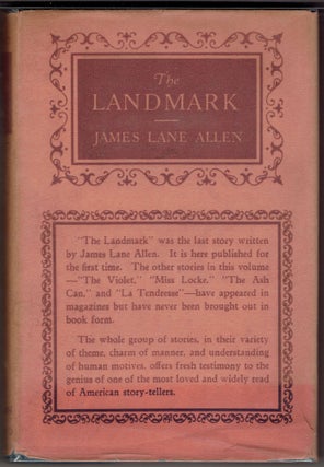 Item #271039 The Landmark. James Lane Allen