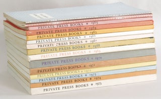 Item #271506 Private Press Books: 1959, 1960, 1963-75 (15 items). Roderick Cave, Thomas Rae,...