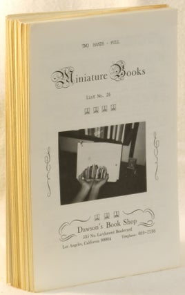 Item #271525 Dawson's Book Shop Miniature Books. List No. 26, 91-3, 95-100, 102-108, 110-115,...