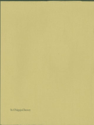 Item #271575 On a Pedagogical Discovery. Walter Bentley