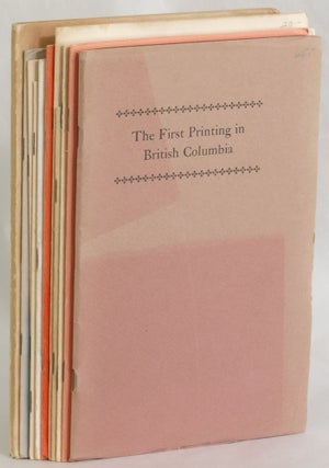 Item #272465 The First Printing in British Columbia (1929) The First Printing in Manitoba (1931);...