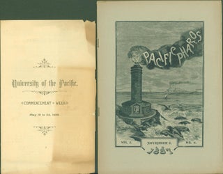 Item #272598 University of Pacific (ephemera): Pacific Pharos, Vol. 2, No. 8, November 2, 1887;...
