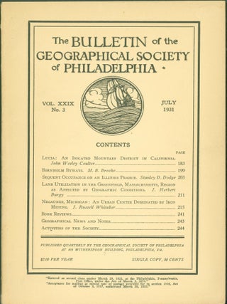 Item #272803 Lucia: An Isolated Mountain District in California. John W. Coulter