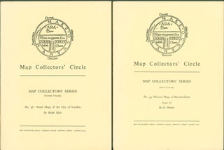 Item #272837 Map Collectors' Circle. No. 38: Ward Maps of the City of London; No. 59: Printed...