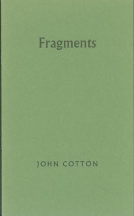 Item #273823 Fragments 11, 12, 13. John Cotton