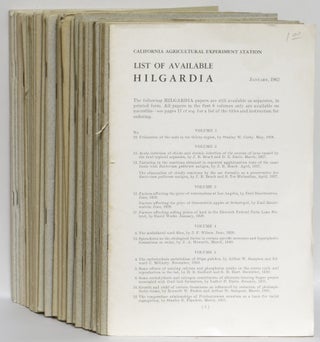 Item #274108 Hilgardia: A Journal of Agricultural Science (Vol. 3, No. 8, 10; Vol. 4, No. 15, Vol...