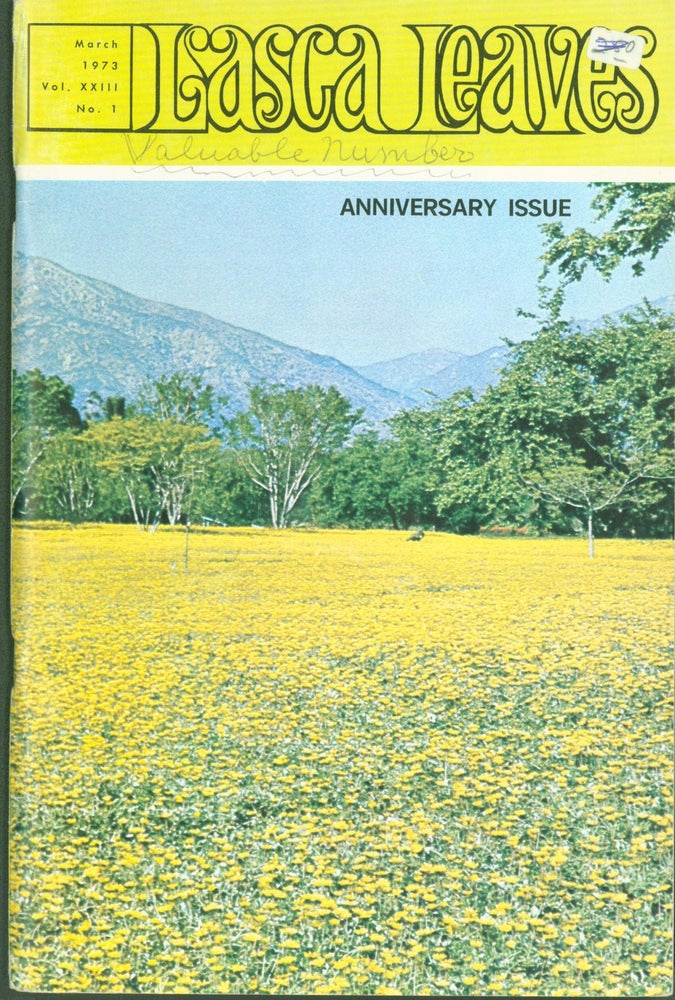Item #274122 Lasca Leaves: Anniversary Issue. Vol. XXIII, No. 1. 'The History of the LOs Angeles State and County Arboretum - The First Twenty-Five Years'. George H. Dutton Spaulding, Davis, W. W. Robinson, foreword.