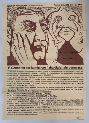 Item #274688 (First) Concorso per la migliore fiaba dialettale genovese (poster). Radio Eclisse...