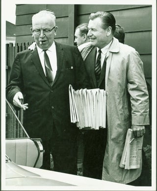 Item #274723 George Meany and Nelson A. Rockefeller (photograph). photographer, George Meany,...