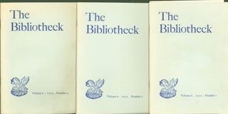 Item #274730 The Bibliotheck. Volume 6, No. 1, 2, 4. 1971 (3 issues). Douglas S. Mack