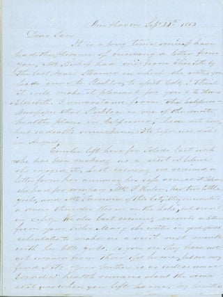 Item #275069 Frank Leggett (9 holograph letters, 1853-54). John Leggett