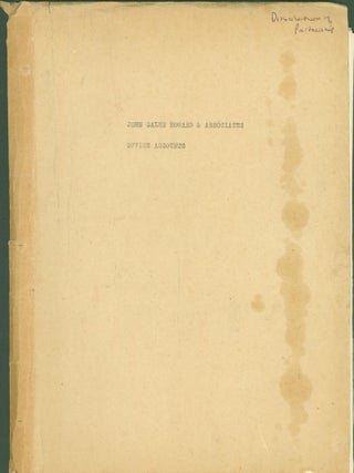 Item #275427 John Galen Howard (dissolution of partnership file). John Galen Howard, E Bangs,...