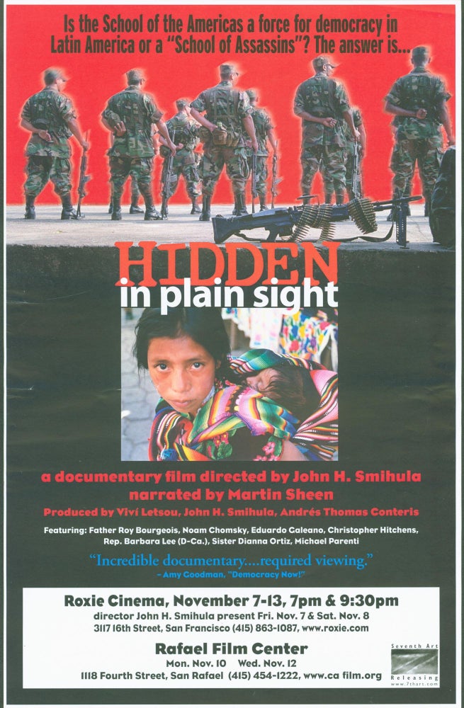 Item #276700 Hidden in Plain Sight (movie poster). John N. . Seventh Art Releasing Smihula, director.
