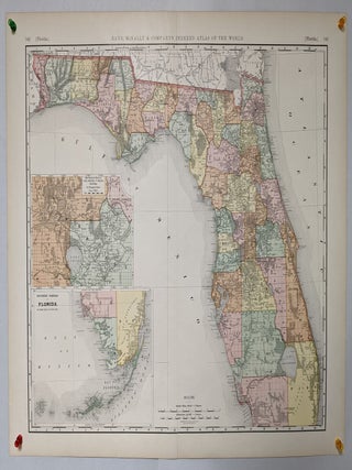 Item #277300 Florida (map) Rand McNally & Company's Indexed Atlas of the World 1892. McNally...