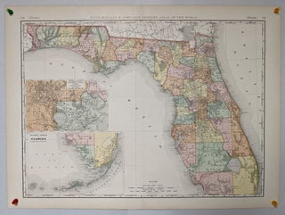Item #277300 Florida (map) Rand McNally & Company's Indexed Atlas of the World 1892. McNally...
