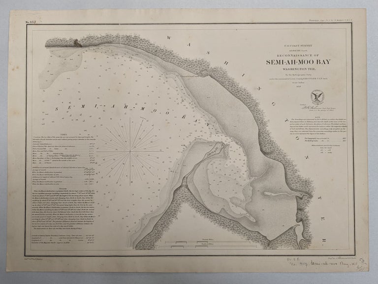 Item #277302 Reconnaissance Of Semi-Ah-Moo Bay, Washington Ter. U.S. Coast Survey 1858. A. D. Bache, supdt.