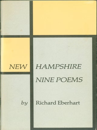 Item #278370 New Hampshire: Nine Poems. Richard Eberhart