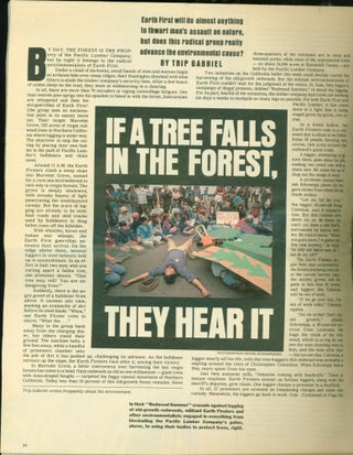 Rushdie in Hiding. If a Tree Falls in the Forest, They Hear It (Earth First)