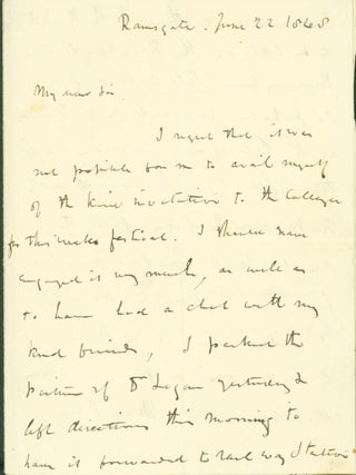 Item #279516 Autograph Letter Signed (ALS). John Rogers Herbert