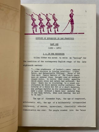 A History of Burlesque (San Francisco Theatre Research Series, Volume XIV)