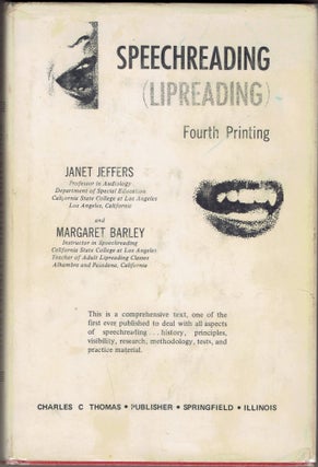 Item #279706 Speechreading: (Lipreading). Janet Jeffers, Margaret, Barley