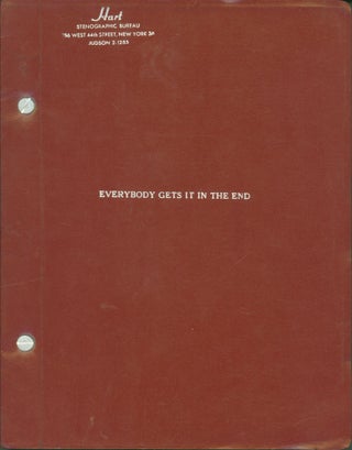 Item #280350 Everybody Gets It in the End (original musical playscript). Marshall Breeden,...