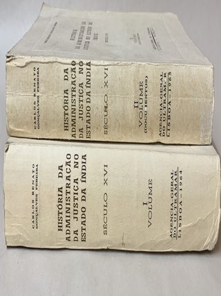 Historia da administracao da justica no Estado da India, seculo XVI (2 volume set)